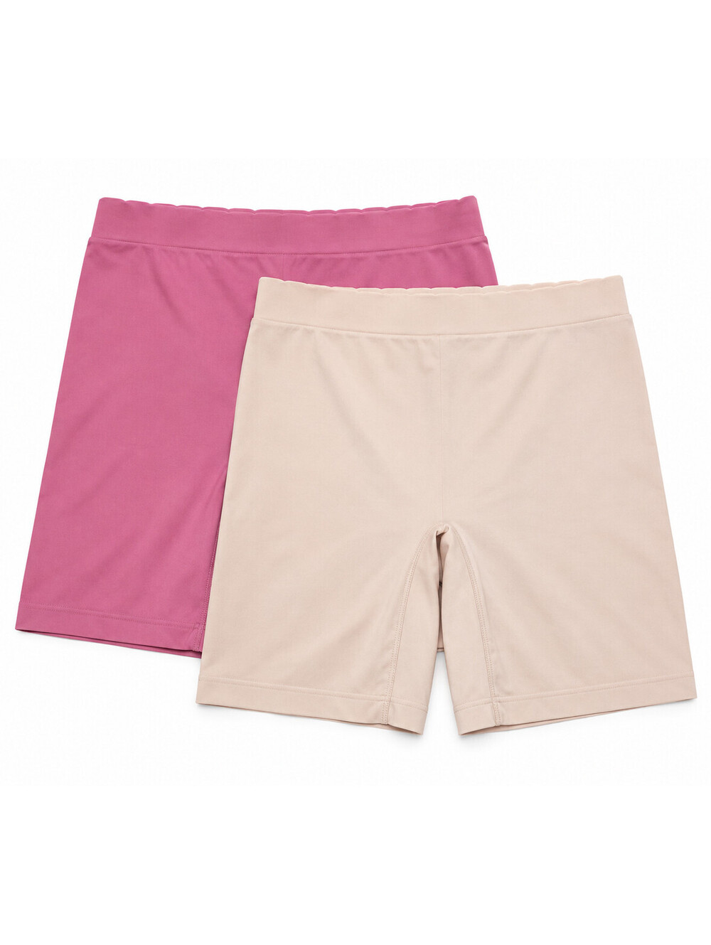 Breezies Seamless Comfort Long Leg Panty with Scallop 2 Pack Rose Glow Pack , 2X